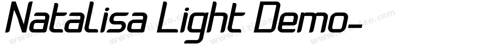 Natalisa Light Demo字体转换